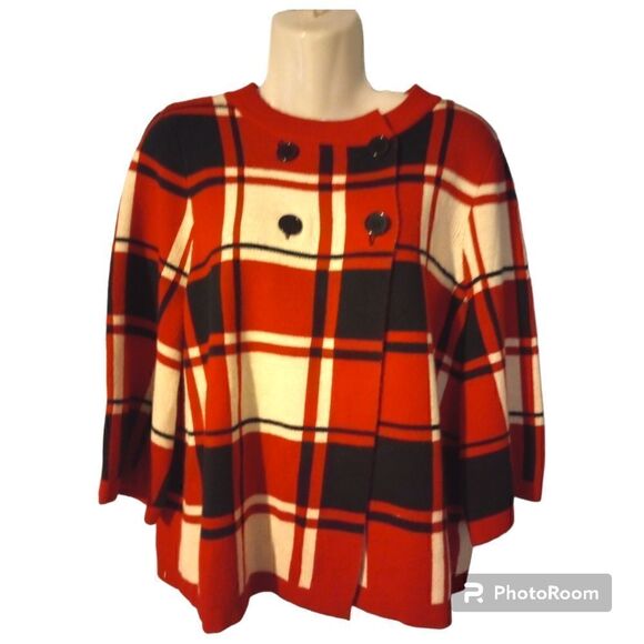 Hampshire studio acrylic bell sleeve cape style sweater - Picture 1 of 10